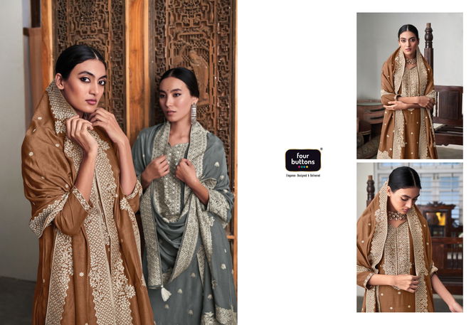 Zoya 2 By Four Buttons Pure Muslin Readymade Suits Catalog